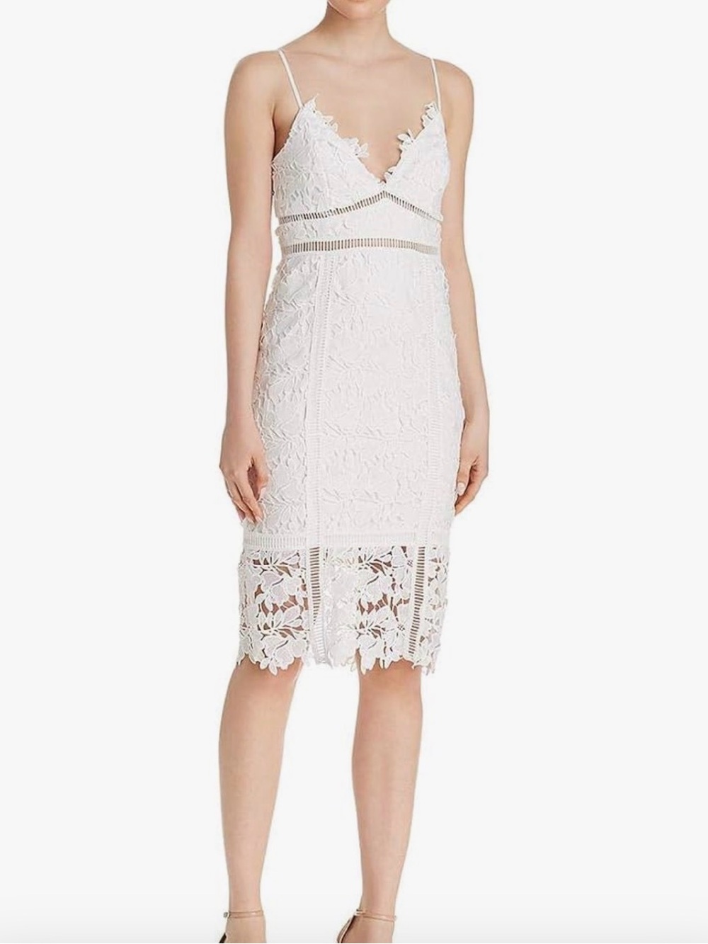 Bardot White Crochet Lace Dress